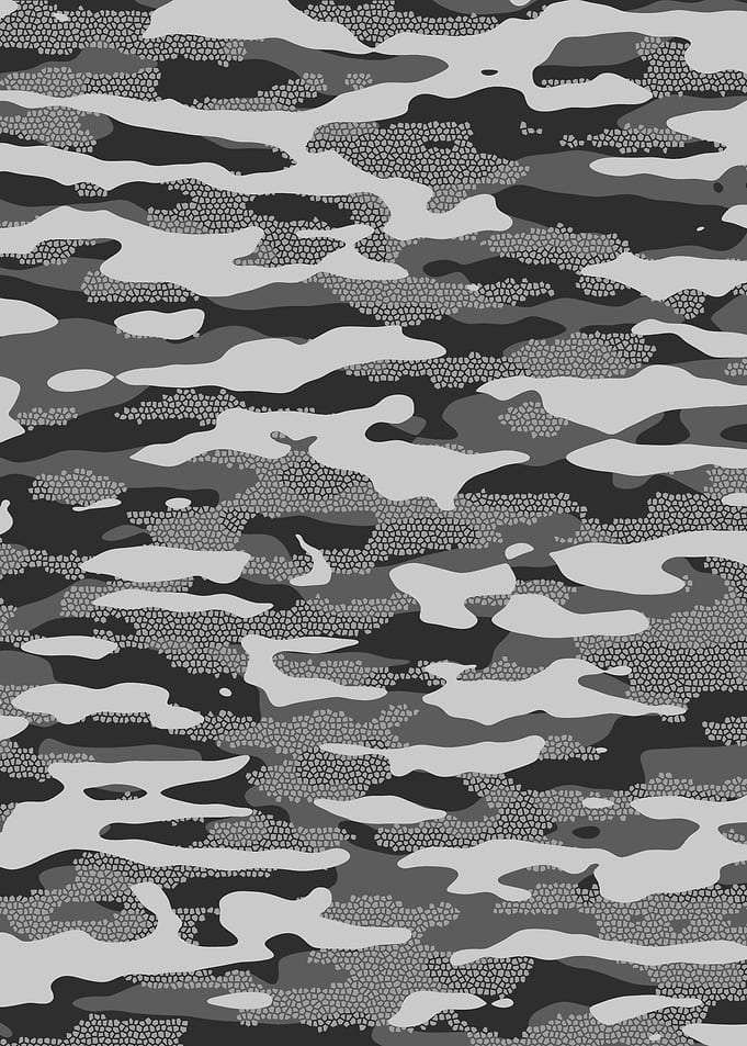 Grey Camouflage Mosaic