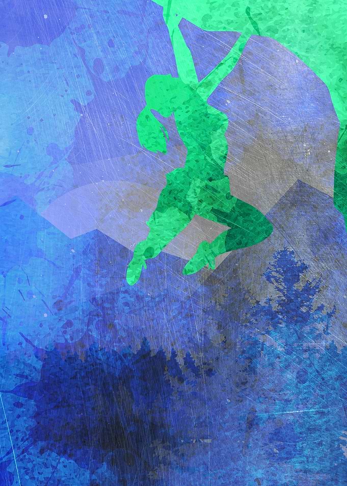 Rock Climbing Abstract