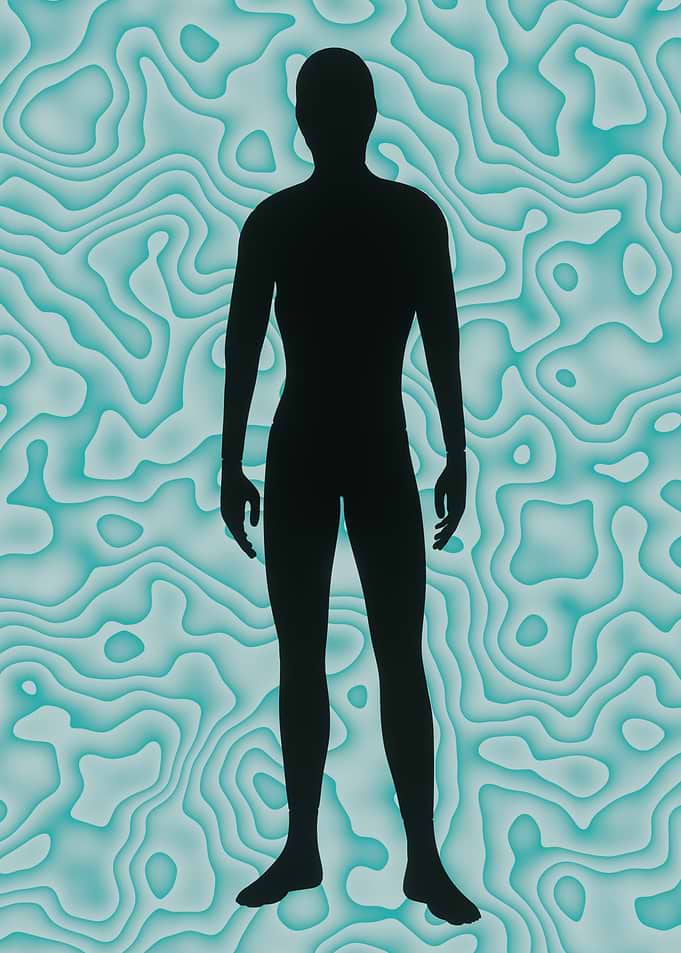 Black Silhouette On Liquid