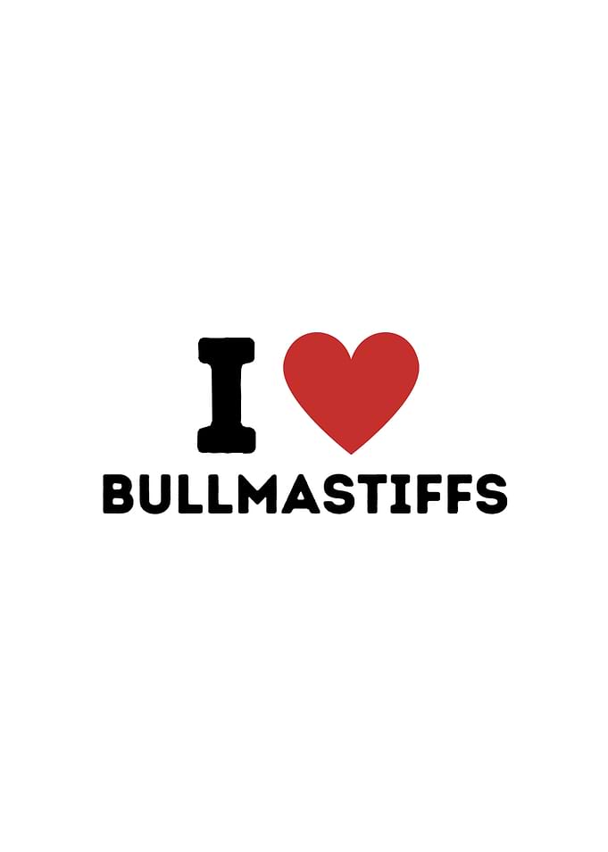 I Love Bullmastiffs Simple