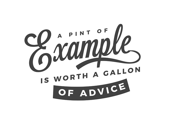 A pint of example