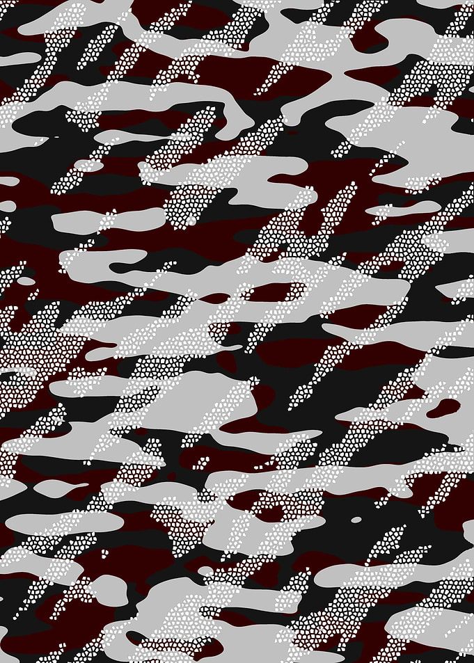 Red Camouflage Mosaic