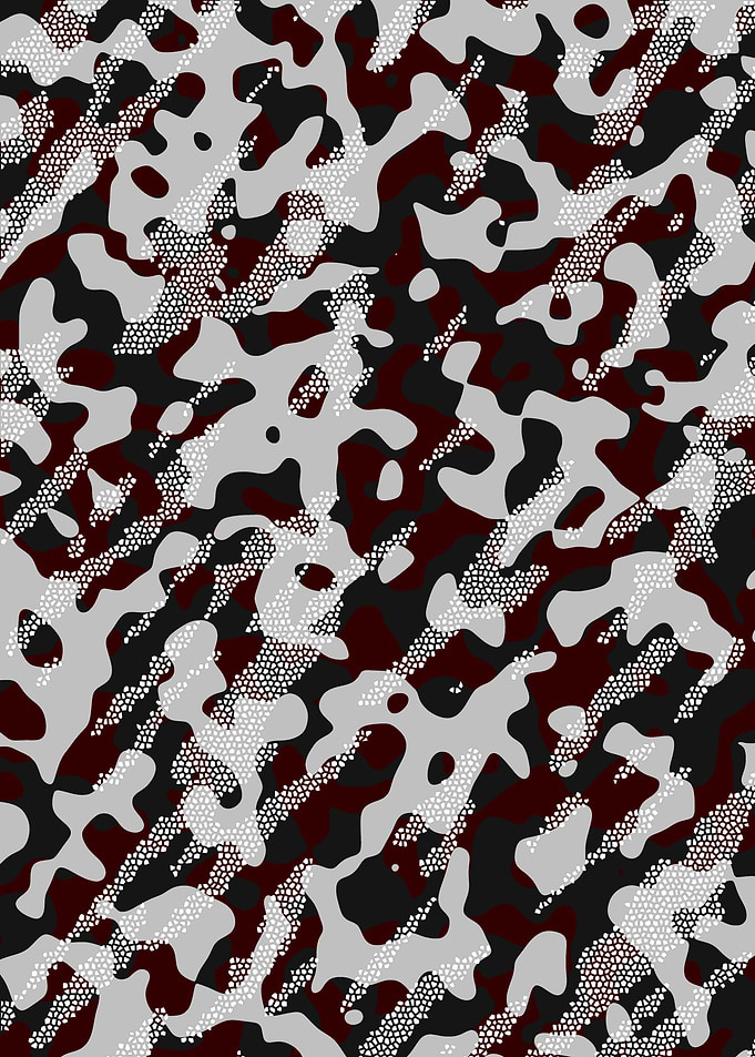 Red Mosaic Pattern