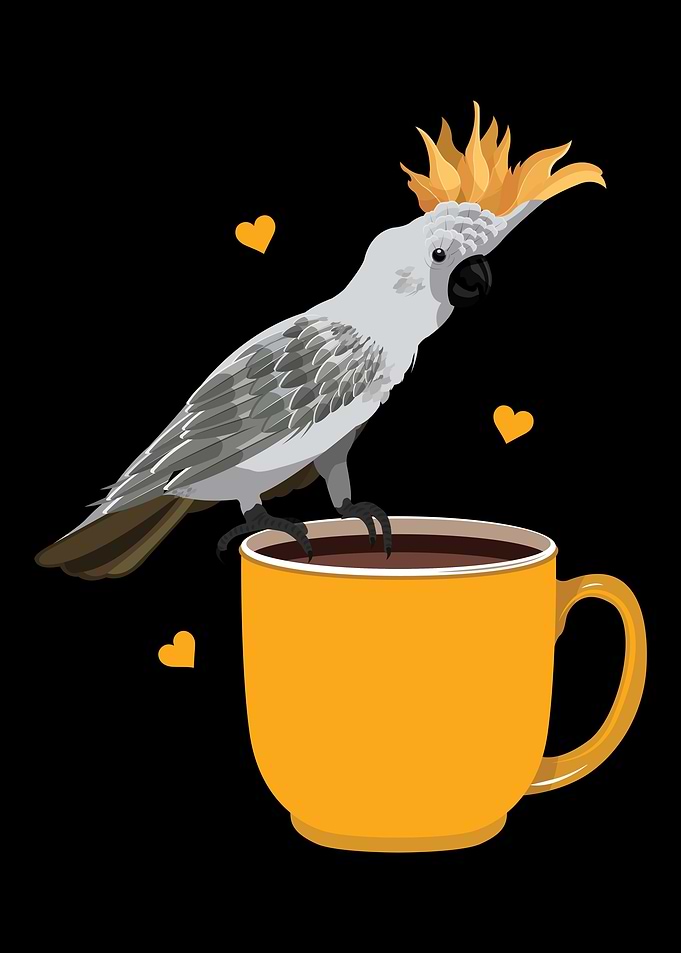Parrot coffee Gold bird