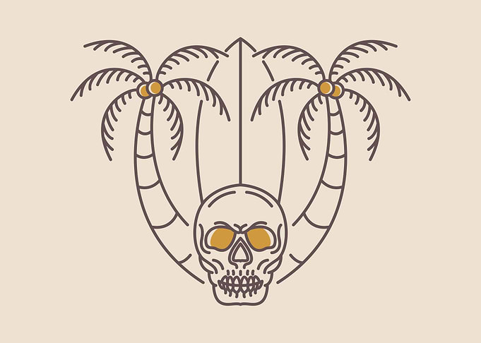 Aloha Summer Skull 2