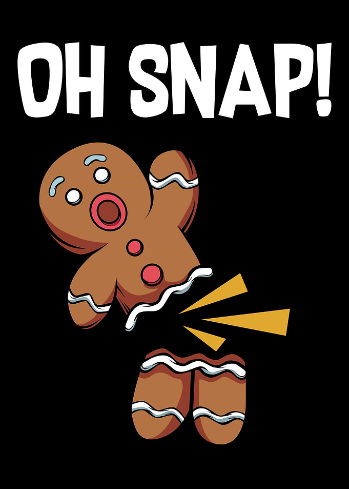 Oh Snap Funny Gingerbread