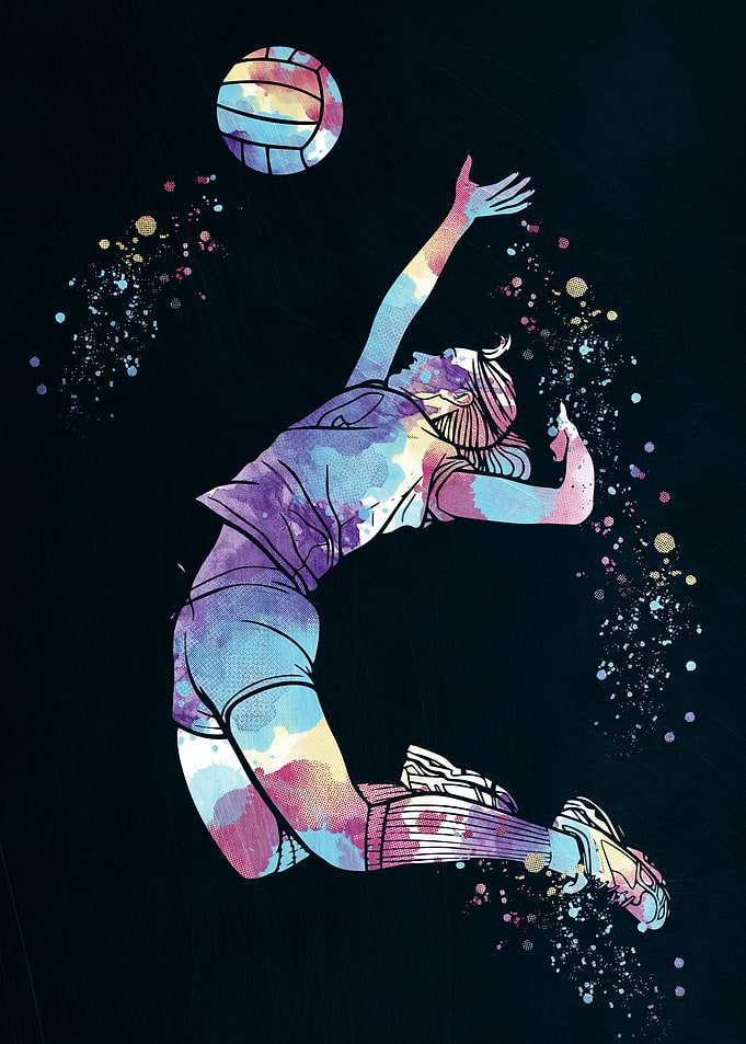Volleyball Watercolor