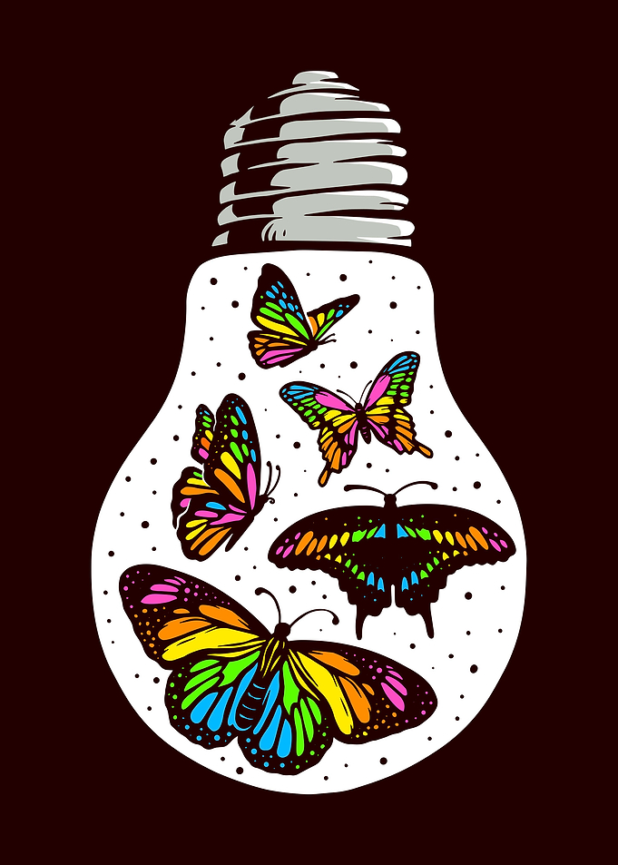 Butterfly light art
