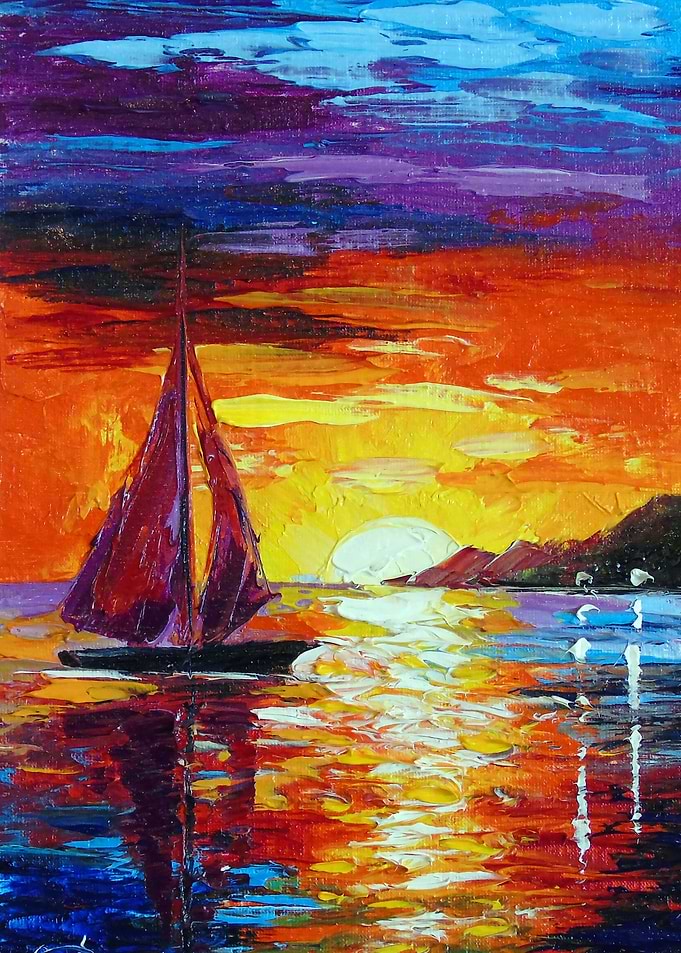 Sailboat at dawn