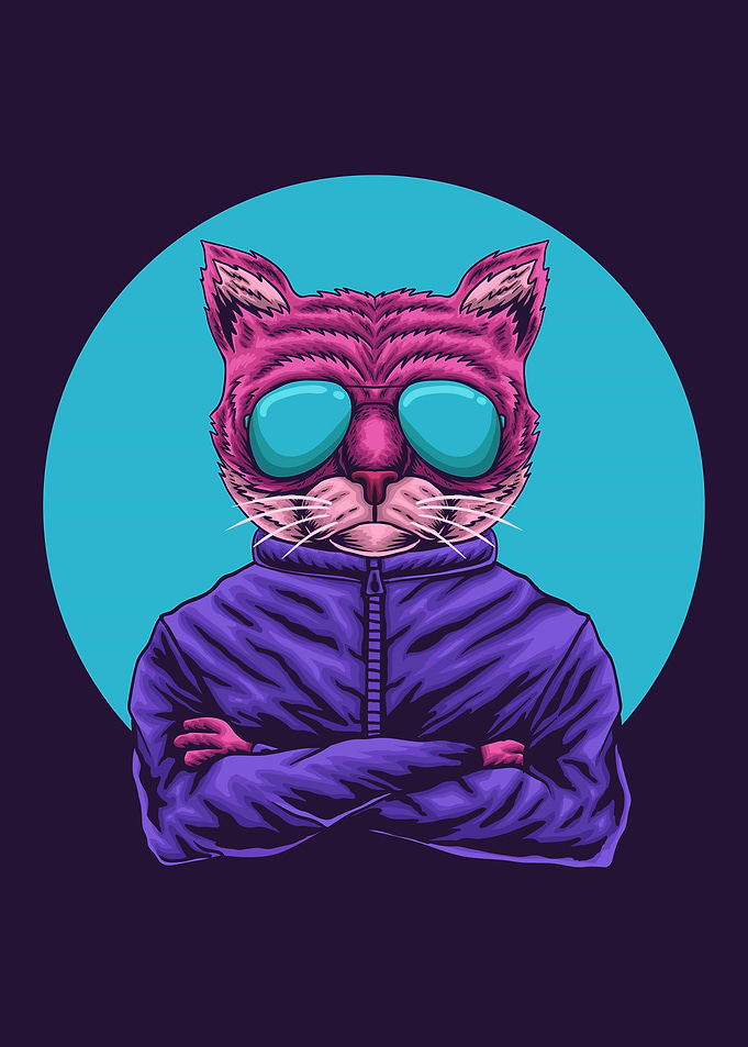 Cool Cat detailed art