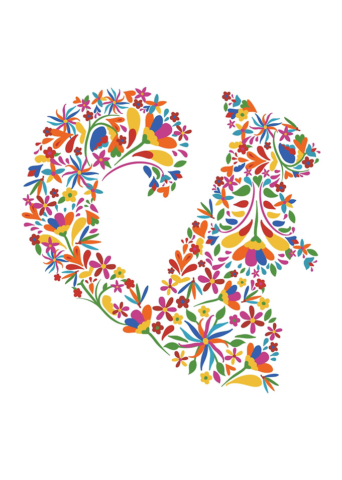 Squirrel Otomi Flowers