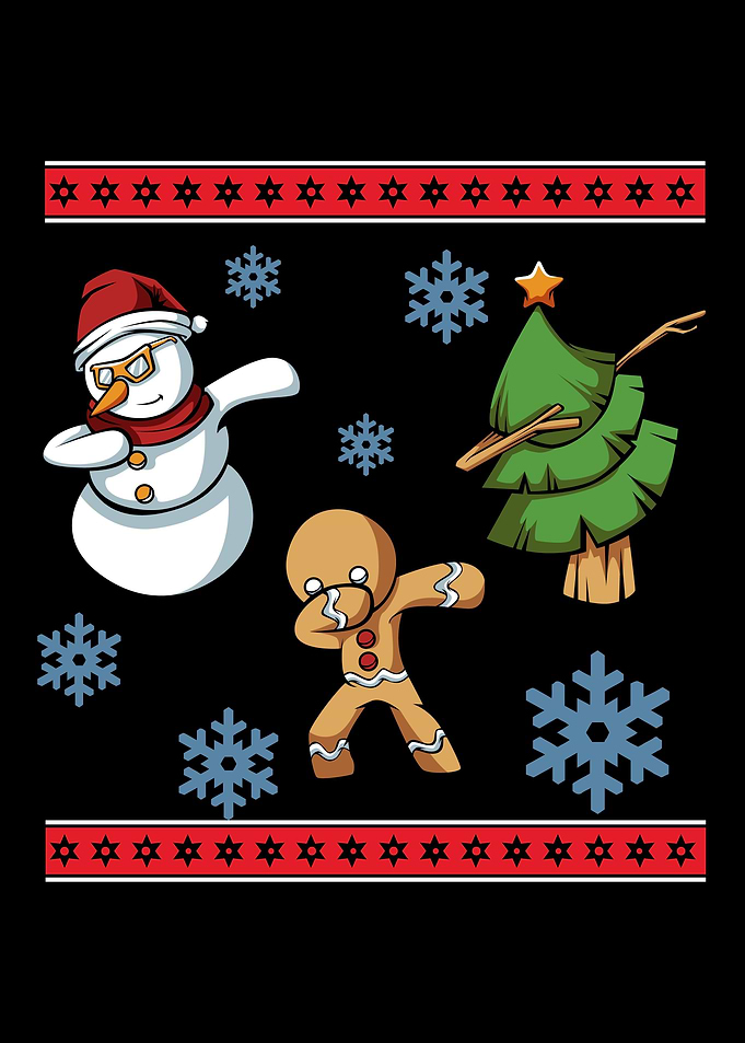 Dabbing Snowman Christmas