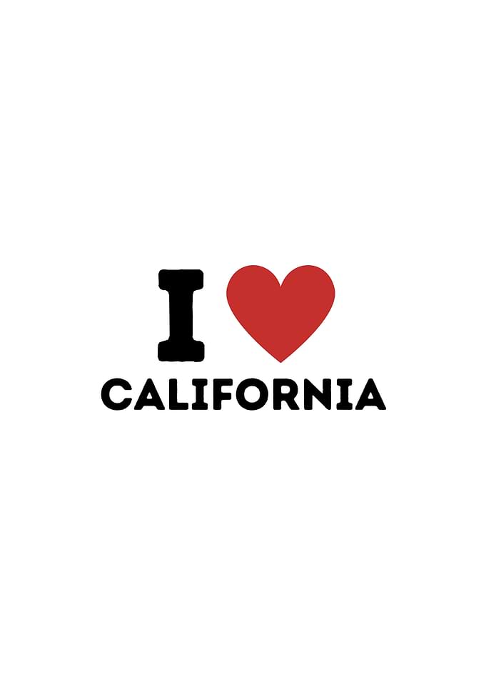 I Love California Simple