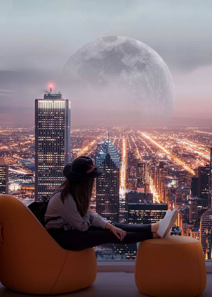 Girl City View