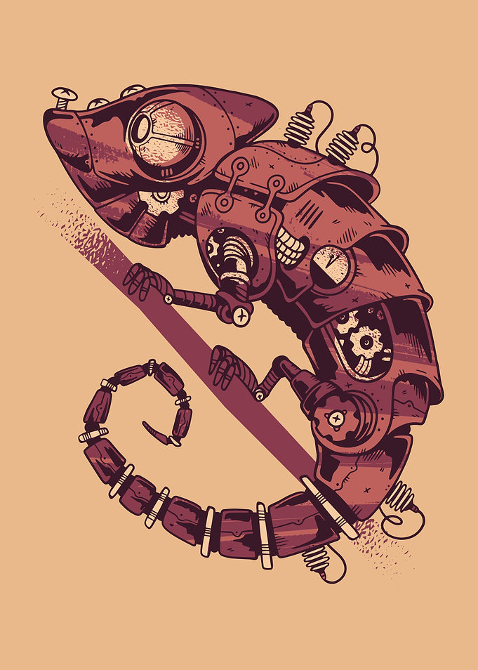 Steampunk Chameleon Design