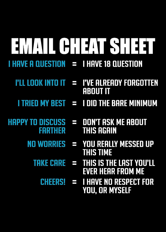 Mail Cheat Sheet Hardworki