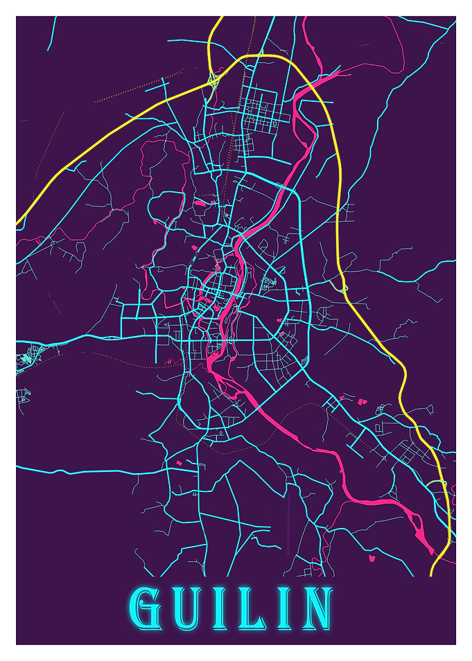 Guilin Neon City Map