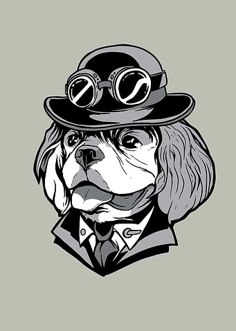 Steampunk Cavalier Dog