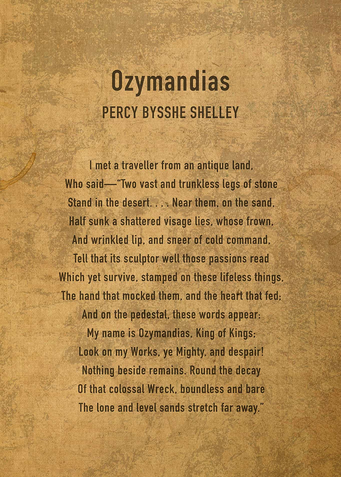 Ozymandias Percy Shelley