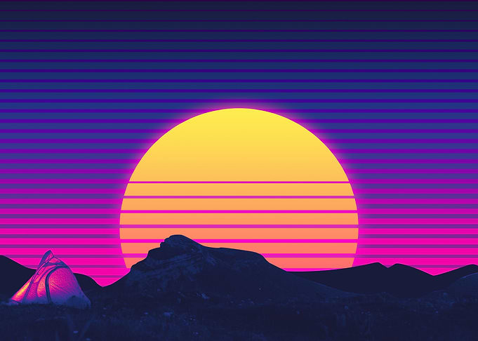 sunset on the mountains