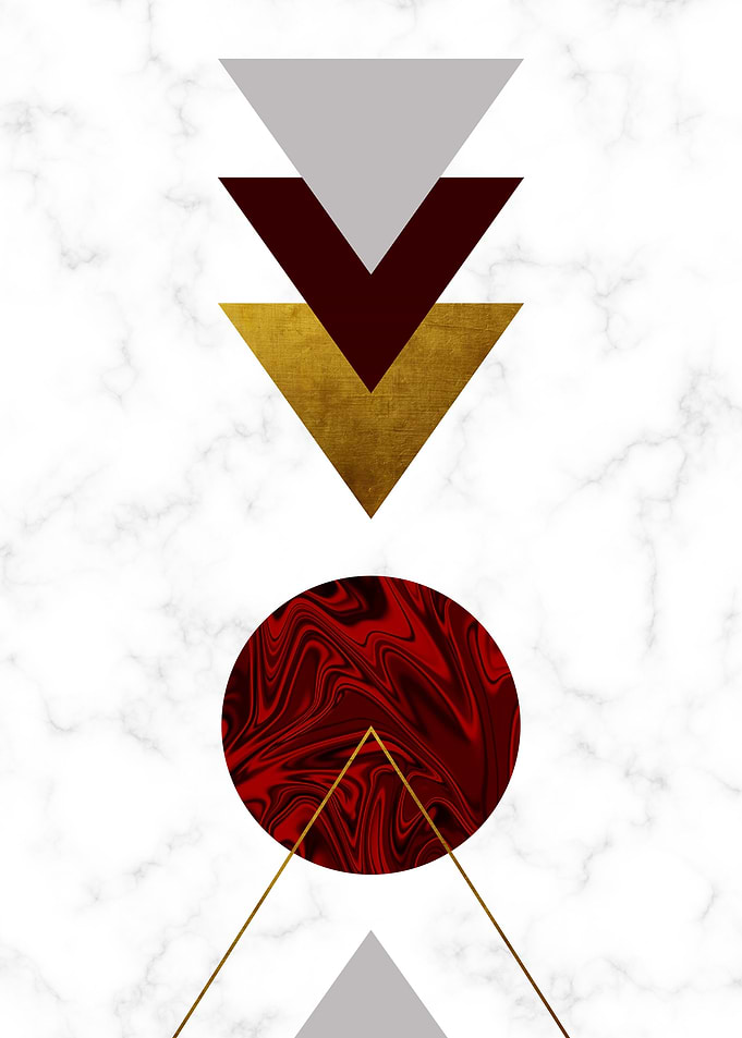 Triangle and Round in Red