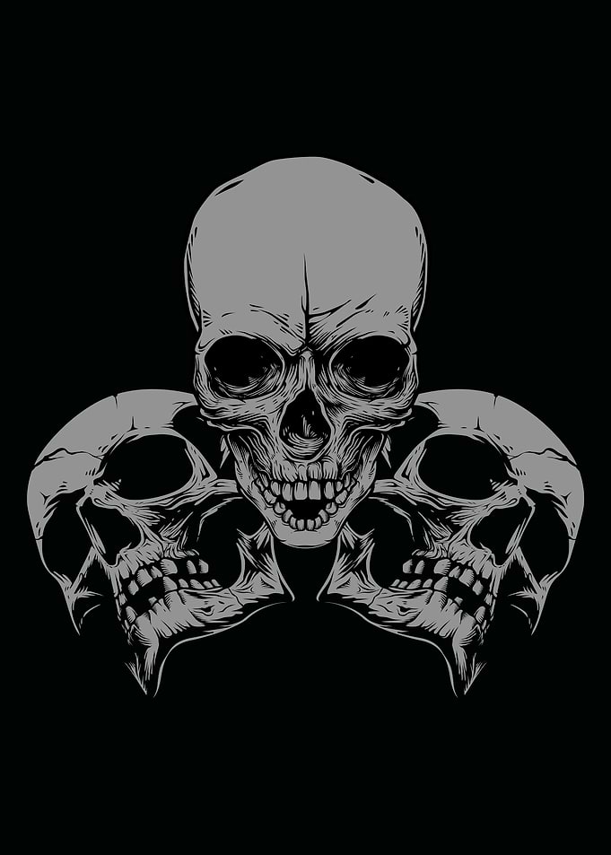 Black skull