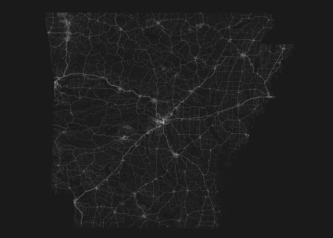 Roads of Arkansas Map