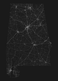 Roads of Alabama Map
