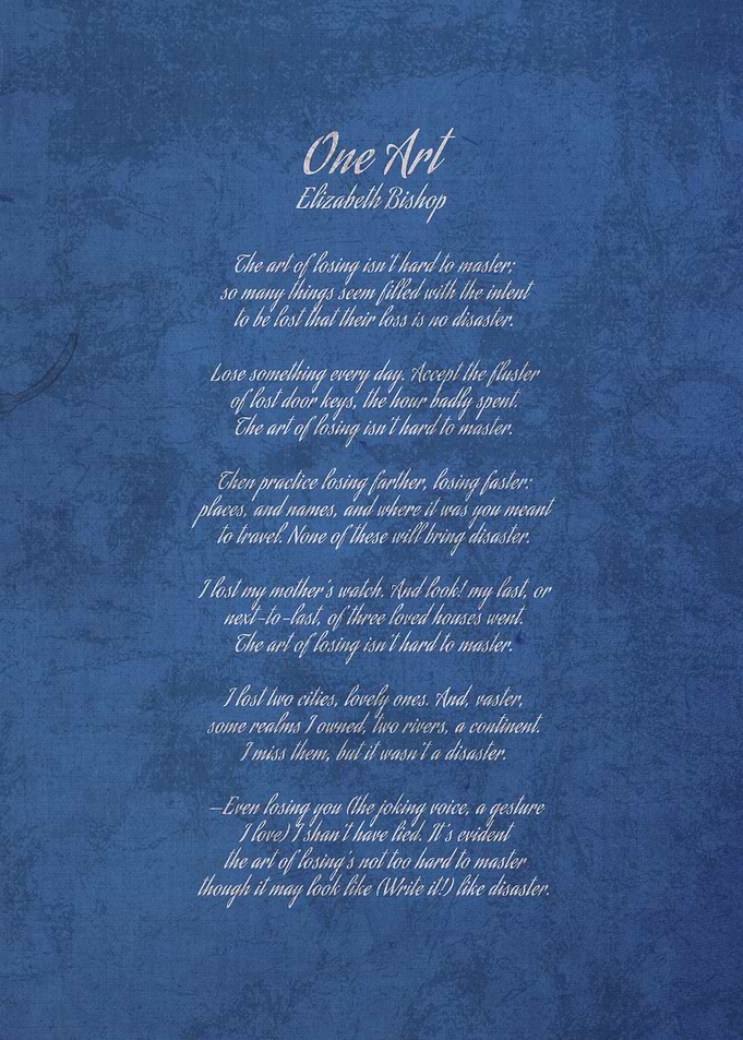 One Art Elizabeth Bishop