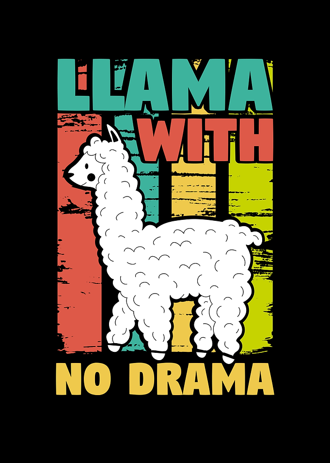 Llama retro vintage