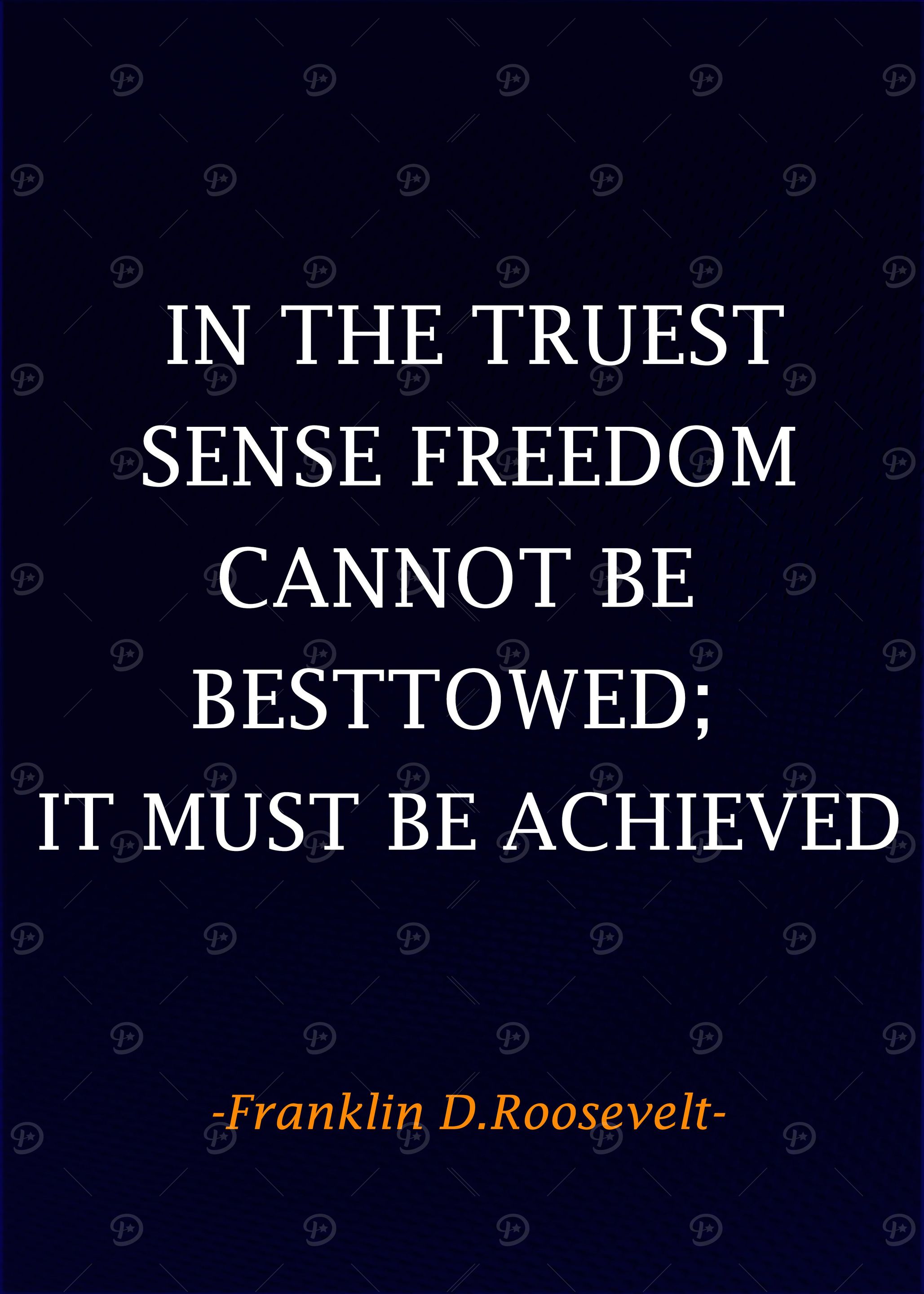 Franklin D Rossevelt Qoute