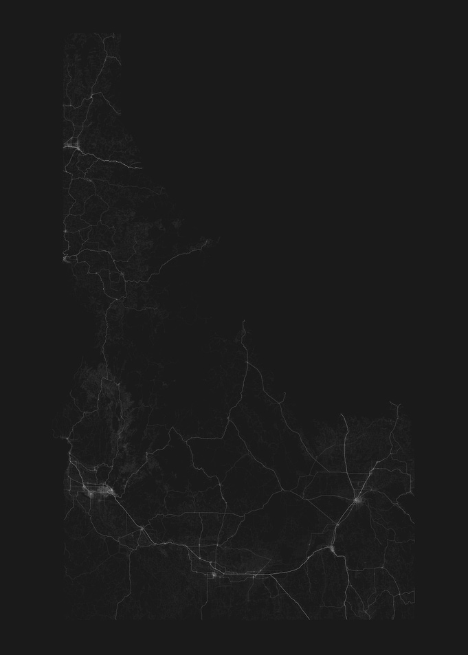 Roads of Idaho Map