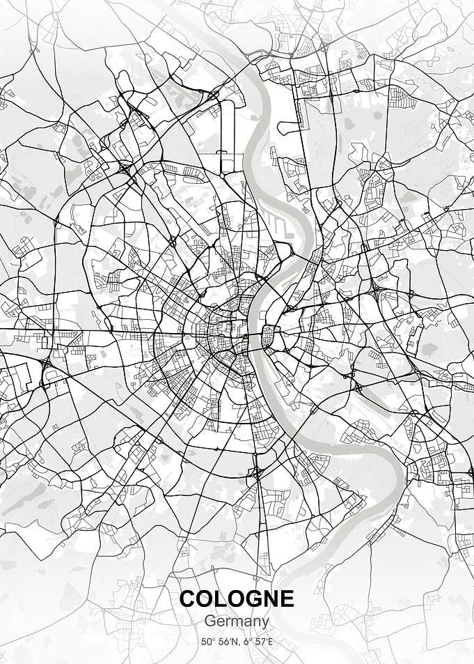 cologne germany city map