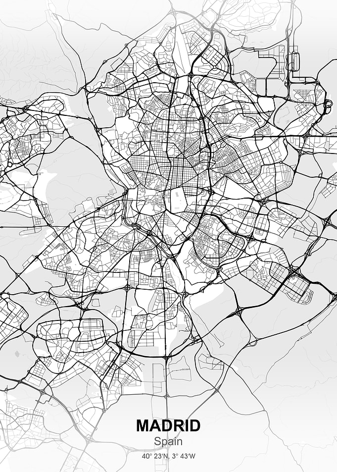 madrid spain city map W