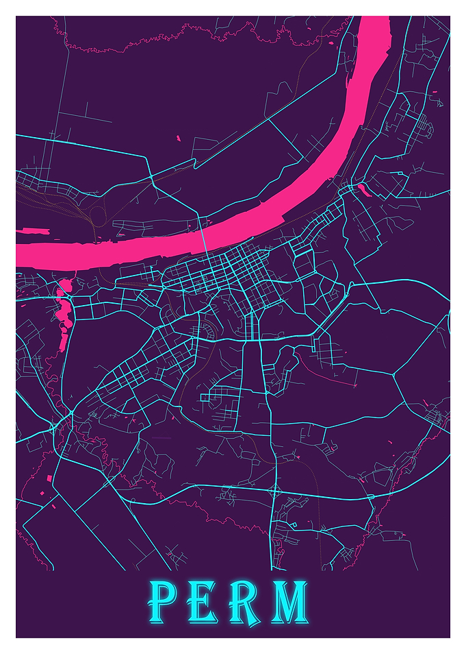 Perm Neon City Map