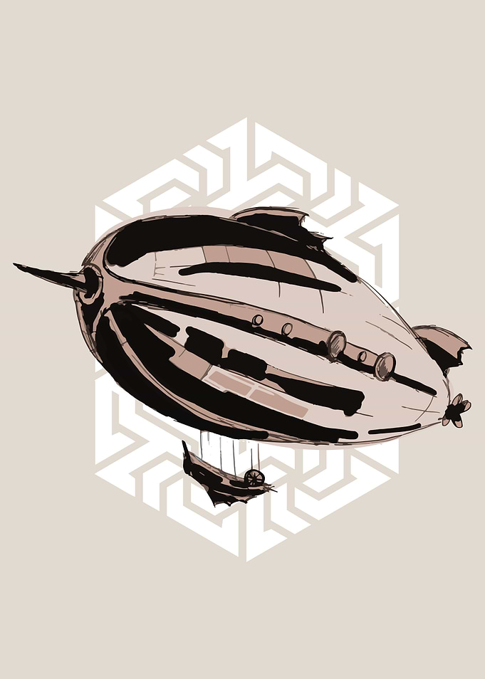 Steampunk Airship Design