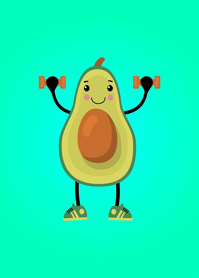 Avocado with weights