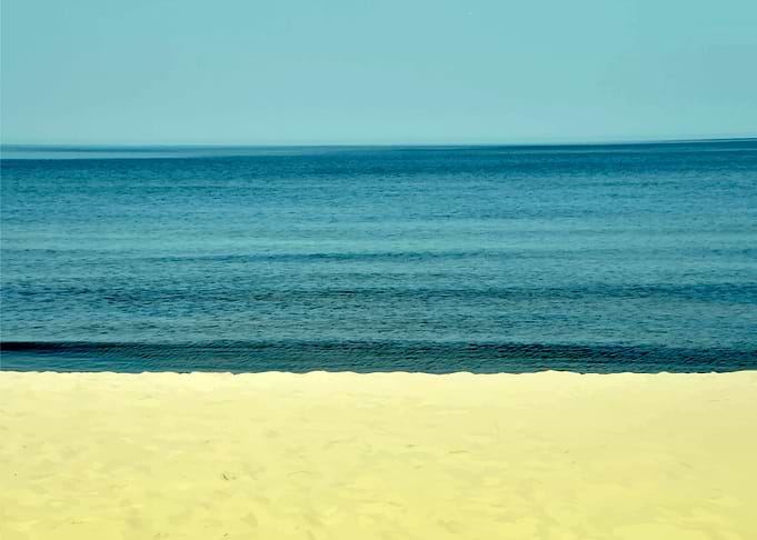 Sky water and sand