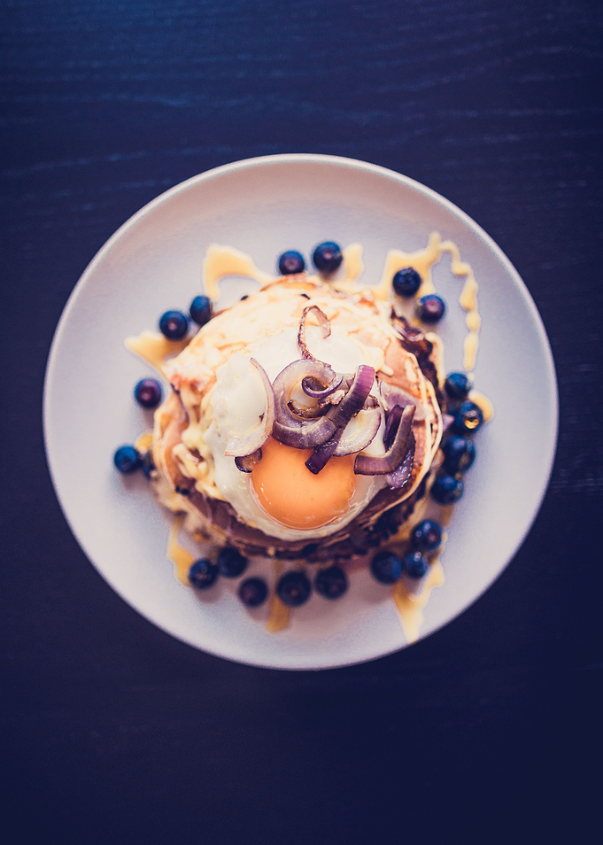 Pancakes with an egg