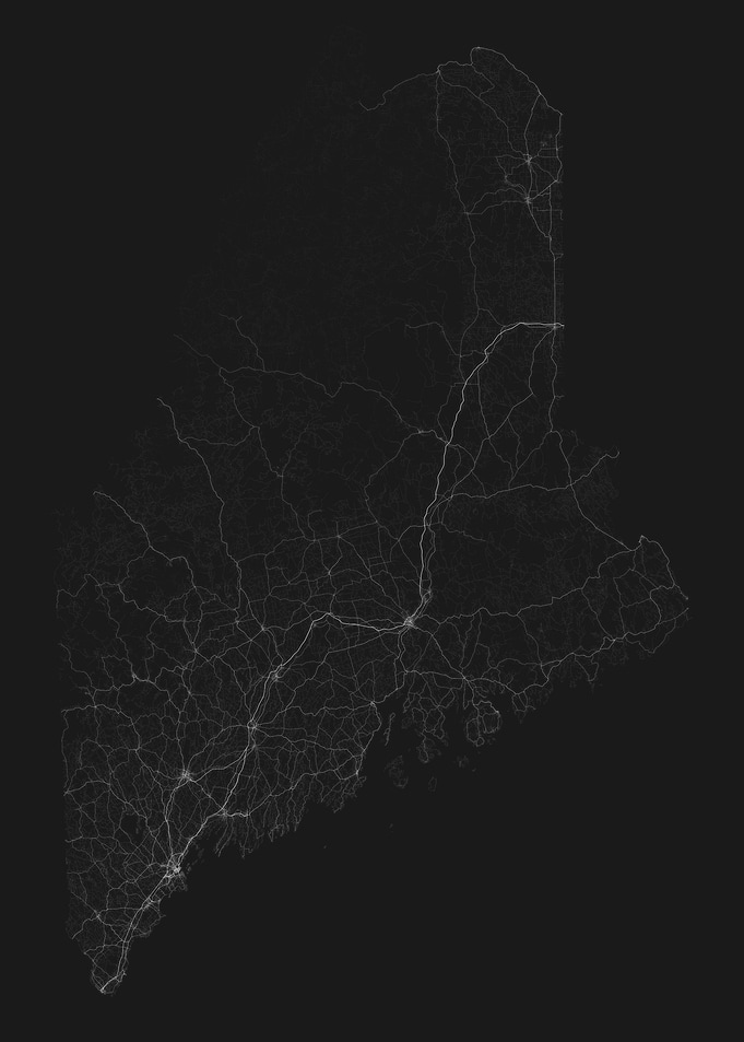 Roads of Maine Map