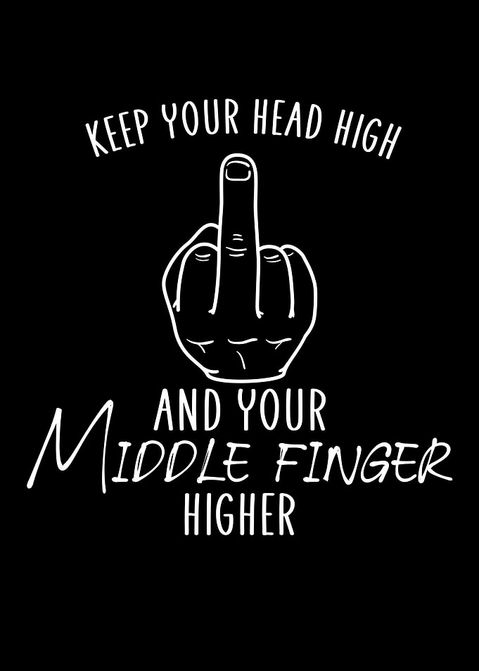 Middle finger high