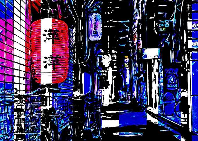 japan town scenery ripped