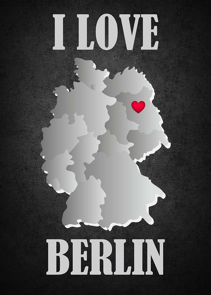 I Love Berlin Germany Map