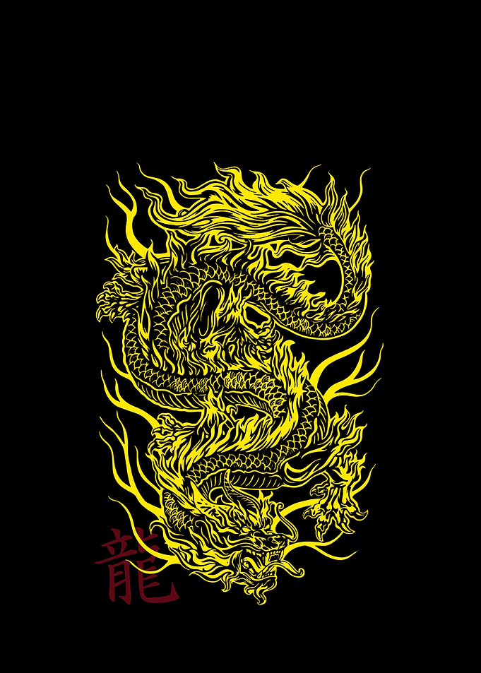 Yellow Chinese Dragon