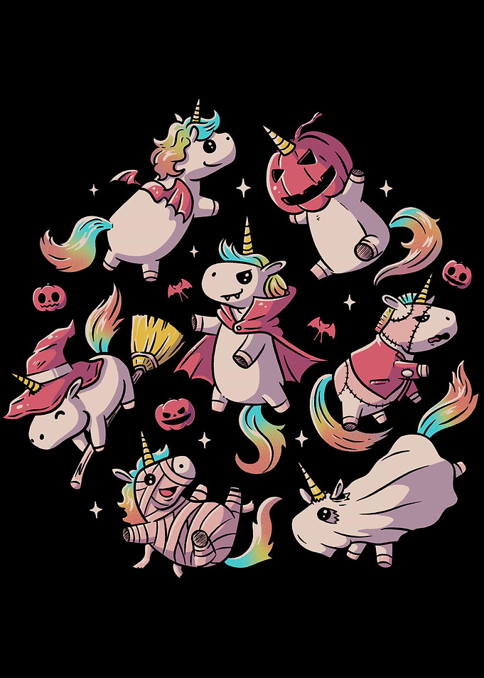Halloween Unicorns Cute Sp