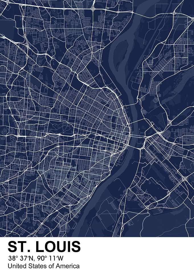 st louis Missouri city map