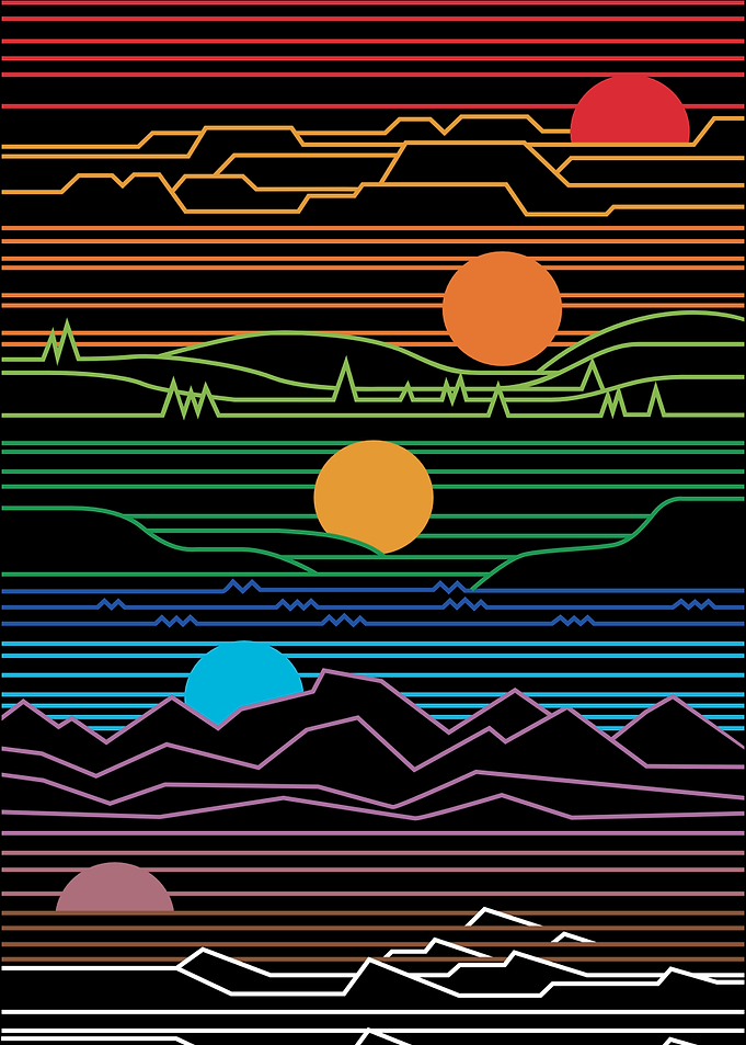 Vaporwave Line Art