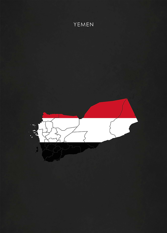 Yemen Flag Map