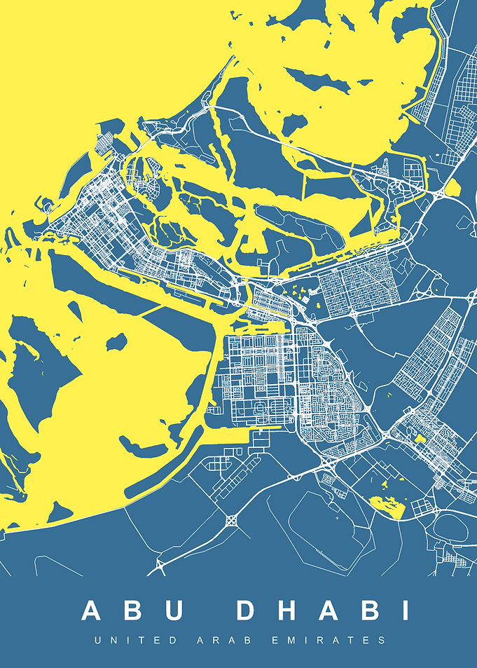 ABU DHABI Map Blue