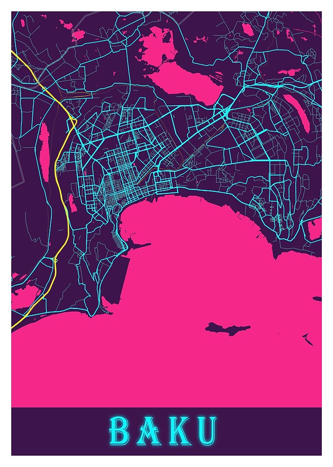 Baku Neon City Map